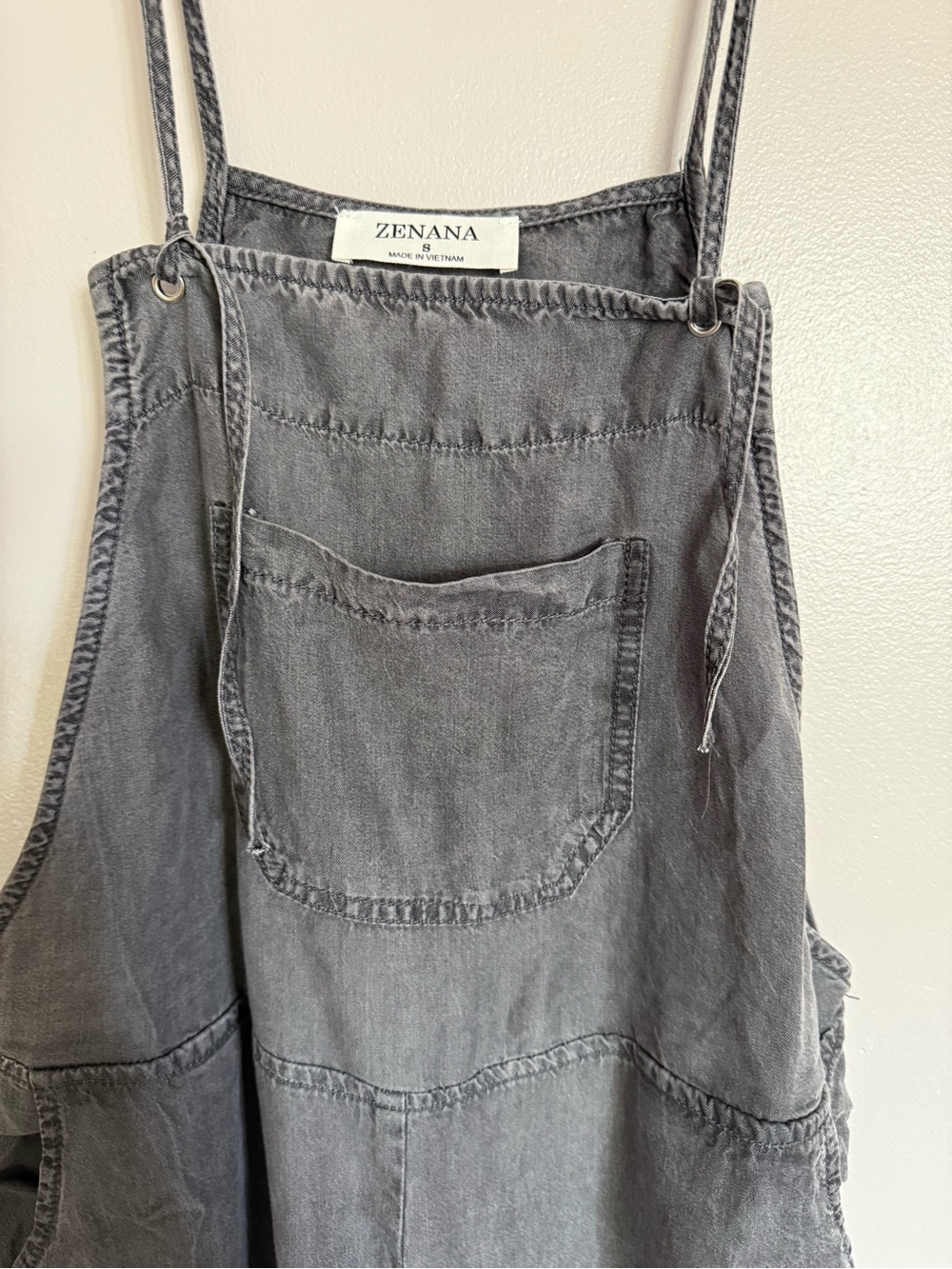 ZENANA Washed Gray Jumpsuit